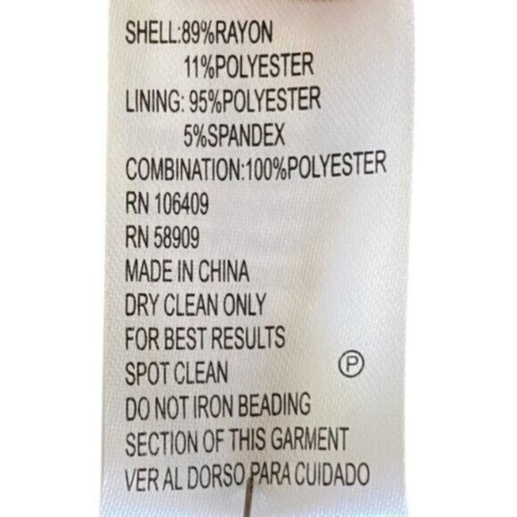 Antonio Melani Cap Sleeve Square Neck Beaded Bodice Copper Sheath Dress Size 2 - Picture 7 of 8